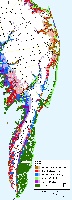 Delaware-Maryland-Virginia sea level rise planning map
