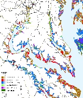 Potomac River sea level rise planning map