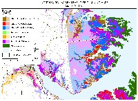 Pamlico County North Carolina.  Sea level rise planning map