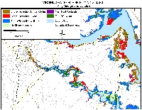 King George and Caroline counties, Virginia.  Sea level rise planning map