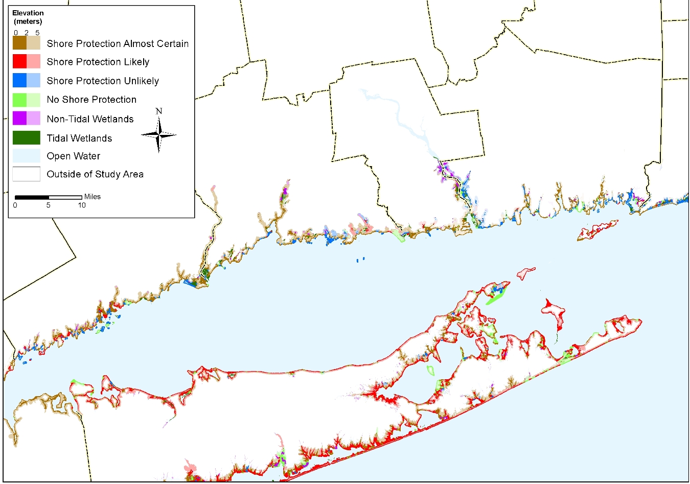 Connecticut sea level rise planning map
