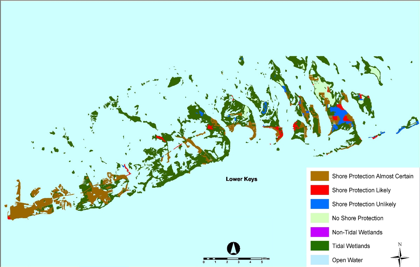 Big Pine Key to Key West  sea level rise planning map
