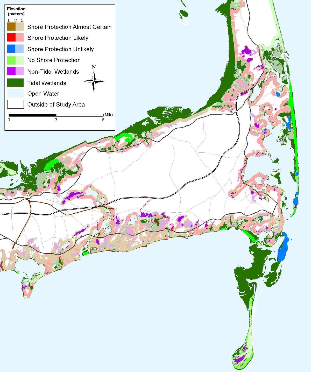  Southeastern Cape Cod sea level rise planning map