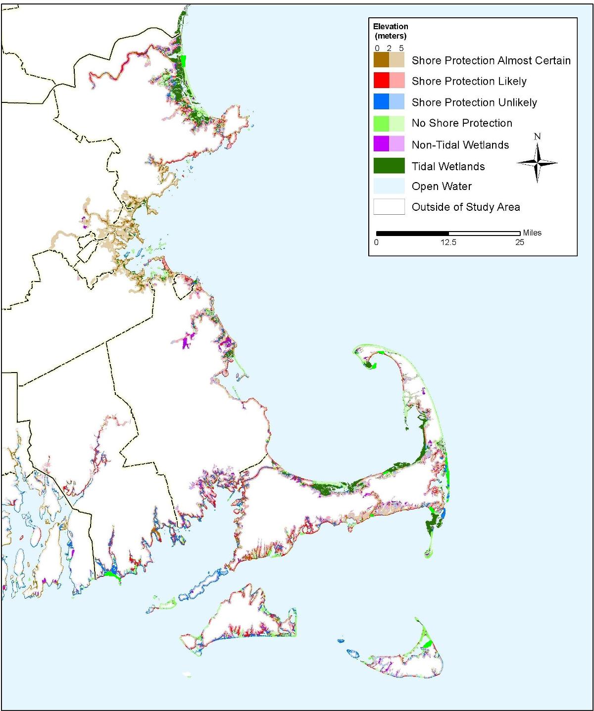  Massachusetts sea level rise planning map